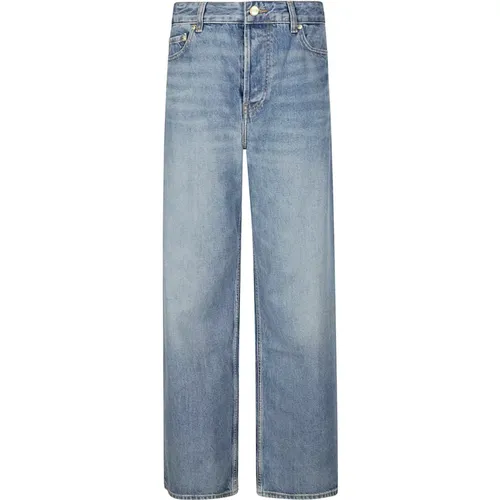 Hellblaue Wide Leg Jeans Izey Modell , Damen, Größe: W26 - Ganni - Modalova