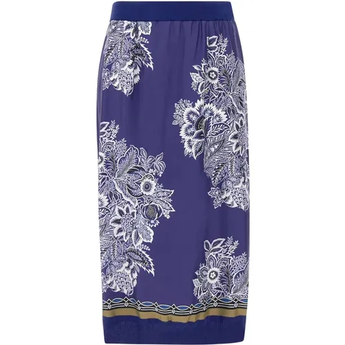 Floral Pattern Silk Skirt , female, Sizes: XL, M - ETRO - Modalova