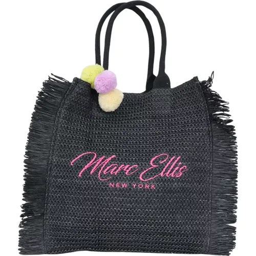 Beach Bag with Fringe , female, Sizes: ONE SIZE - Marc Ellis - Modalova