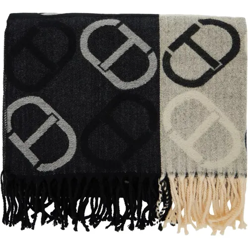 Scarf Set Oval Jacquard , female, Sizes: ONE SIZE - Twinset - Modalova