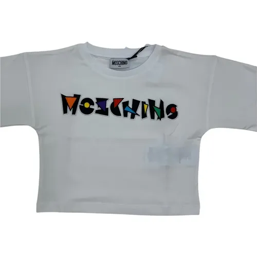 Jungen Geom Kurzarm T-Shirt - Moschino - Modalova