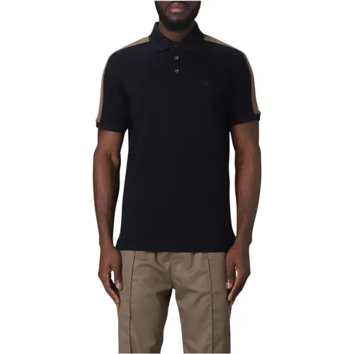 Contrast Trim Men`s Polo Shirt , male, Sizes: 2XL - Emporio Armani - Modalova