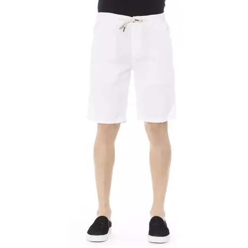 Elegante weie Baumwoll-Bermuda-Shorts , Herren, Größe: L - Baldinini - Modalova