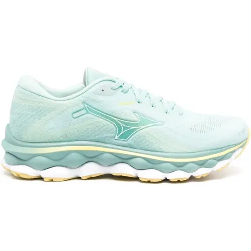 Knit Sneakers with Perforated Detailing , female, Sizes: 3 1/2 UK, 2 UK, 4 UK, 8 UK, 4 1/2 UK - Mizuno - Modalova