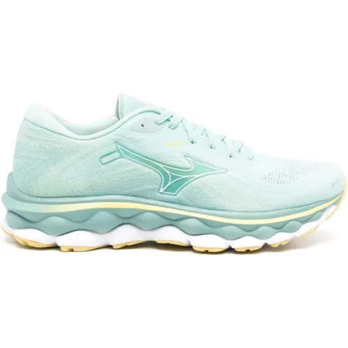 Knit Sneakers with Perforated Detailing , female, Sizes: 7 1/2 UK - Mizuno - Modalova