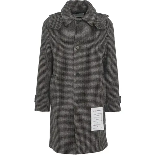 Wool Blend Coat with Detachable Hood , male, Sizes: L, XL, M, 2XL - Amaránto - Modalova