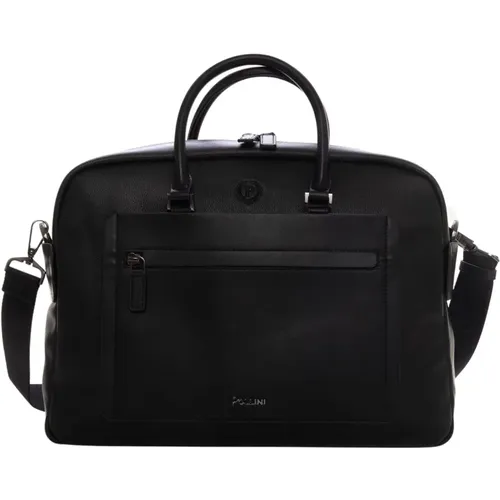 Modern Man`s One-Compartment Work Satchel , male, Sizes: ONE SIZE - Pollini - Modalova