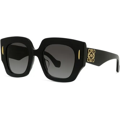 Schwarze eckige Sonnenbrille mit Verlaufslinse - Loewe - Modalova