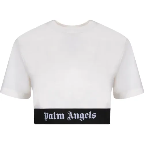 Schickes Weißes T-Shirt - Palm Angels - Modalova