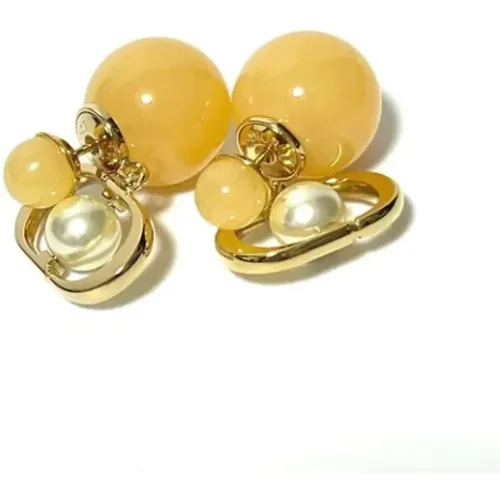 Pre-owned Pearl earrings , female, Sizes: ONE SIZE - Dior Vintage - Modalova