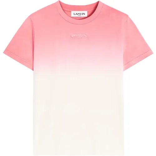 Gradient Dip Dye Jogging T-shirt , female, Sizes: L, M - Lanvin - Modalova
