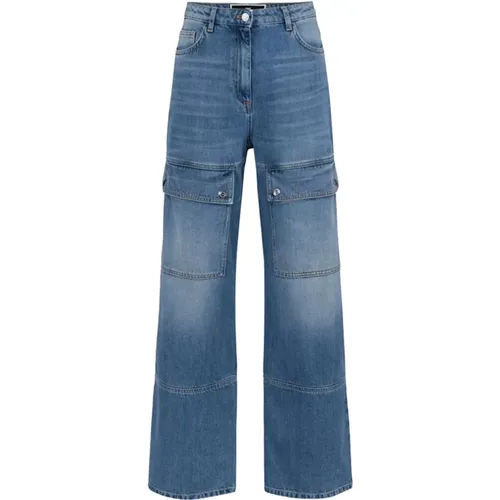 Blaue Cargo Jeans , Damen, Größe: W25 - Elisabetta Franchi - Modalova