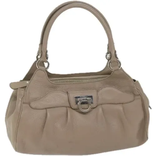 Pre-owned Leather shoulder-bags , female, Sizes: ONE SIZE - Salvatore Ferragamo Pre-owned - Modalova