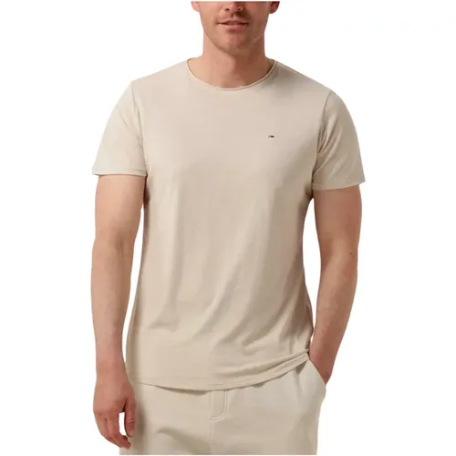 Herren Polo & T-Shirt Xslim Jaspe C Neck,Grünes Slim Fit Polo & T-Shirt - Tommy Jeans - Modalova