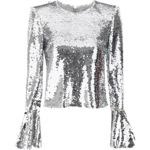 Pailletten Crop Top,Blouses - Self Portrait - Modalova