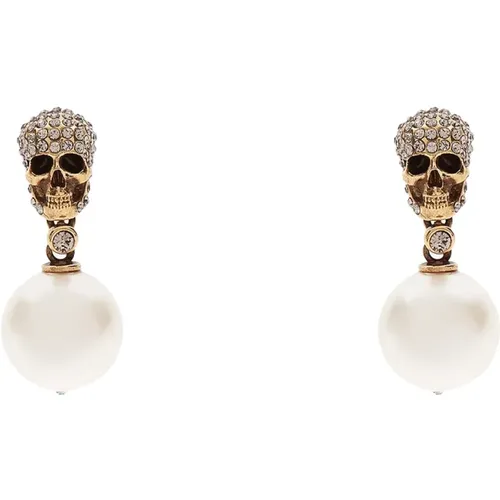 Pearl Skull , female, Sizes: ONE SIZE - alexander mcqueen - Modalova