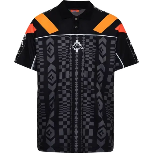 Geometric Print Polyester Polo , male, Sizes: S - Marcelo Burlon - Modalova