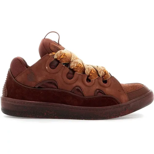 Voluminous Curb Sneakers in Nubuck Leather , female, Sizes: 6 UK, 4 UK, 5 UK - Lanvin - Modalova