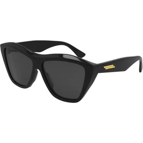 Schwarze/Graue Sonnenbrille - Bottega Veneta - Modalova