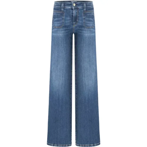 Weite Bein Jeans für den Wintergebrauch , Damen, Größe: L - CAMBIO - Modalova
