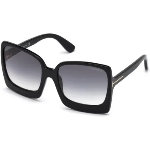 Schwarze Cat-Eye Sonnenbrille , unisex, Größe: 60 MM - Tom Ford - Modalova