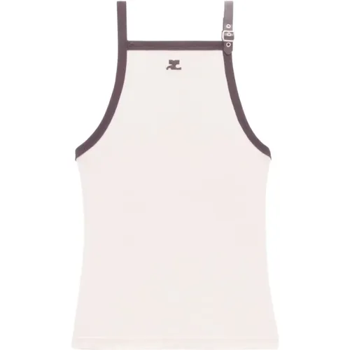 Buckle contrast tank top , female, Sizes: L - Courrèges - Modalova