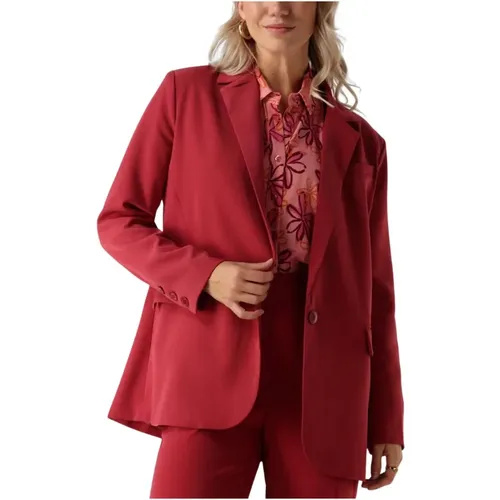 Roter Blazer Maisie - Stilvoll und vielseitig , Damen, Größe: XS - YDENCE - Modalova