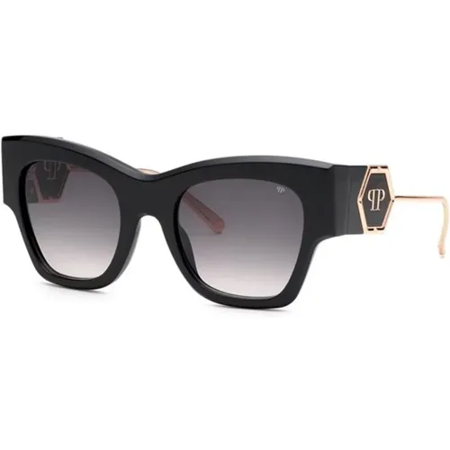 Shiny Sonnenbrille mit Smoke Gradient Gläsern , Damen, Größe: 53 MM - Philipp Plein - Modalova
