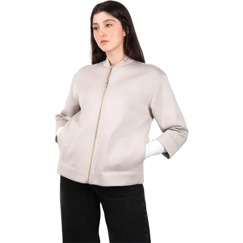 Ecru Jacke Ghianda Stil , Damen, Größe: S - Max Mara - Modalova