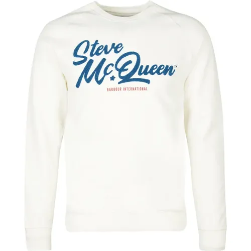 Graphic Sweatshirt Steve McQueen Style , male, Sizes: S, XL, M, 2XL, L - Barbour - Modalova