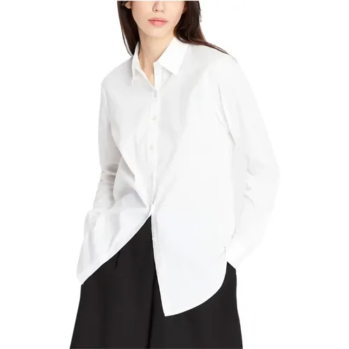 Weiße Bluse mit Kragen und Knöpfen , Damen, Größe: S - Armani Exchange - Modalova