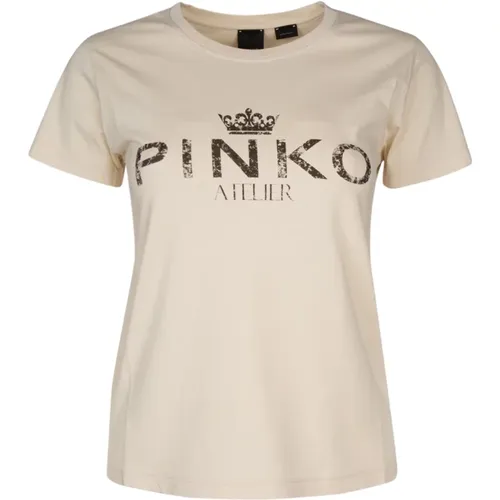 Lässiges Baumwoll-T-Shirt für Männer - pinko - Modalova