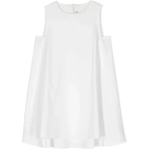 Weiße ärmellose Kleid mit Asymmetrischem Saum - Il Gufo - Modalova