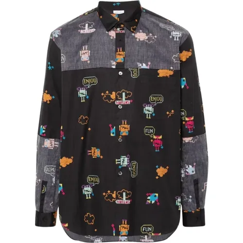 Runway Style All-Over Print Shirt , male, Sizes: L, M - Comme des Garçons - Modalova