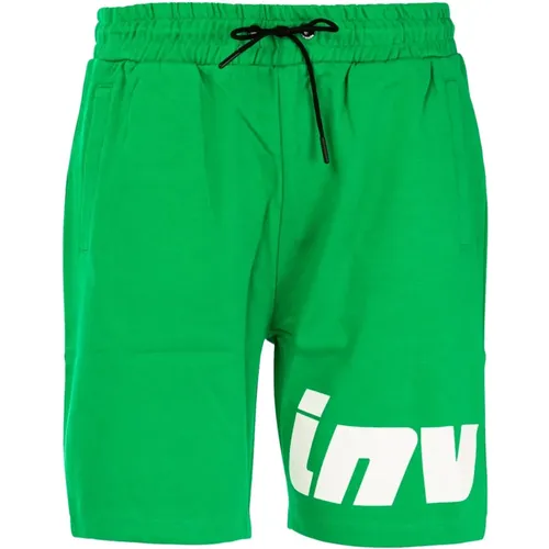 Herren Bermuda Shorts Grün Sommer , Herren, Größe: S - Invicta - Modalova