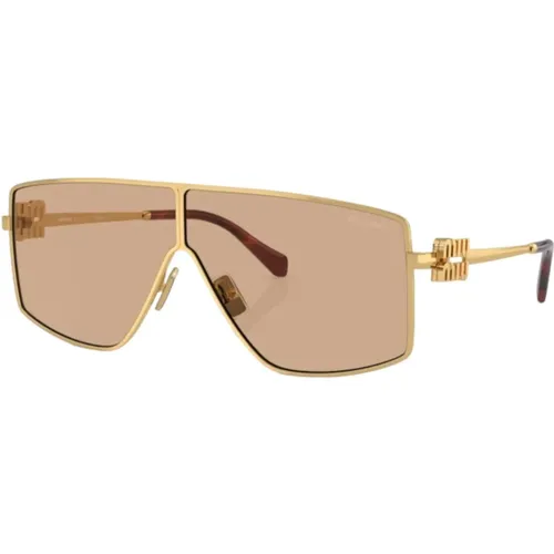 Sonnenbrille - MU 51Zs - Gold - Miu Miu - Modalova