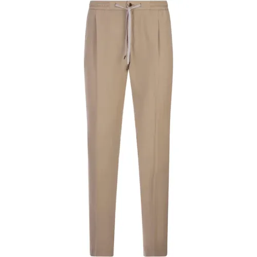 Linen Blend Tapered Trousers , male, Sizes: 4XL, 3XL, M, L, 2XL, XL - PT Torino - Modalova