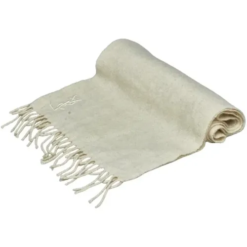 Pre-owned Cotton scarves , female, Sizes: ONE SIZE - Yves Saint Laurent Vintage - Modalova