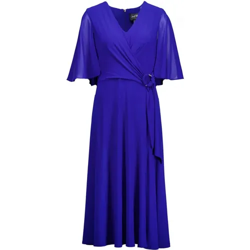 Elegant Midi Dress with Cape-effect Sleeves , female, Sizes: S, M - Joseph Ribkoff - Modalova