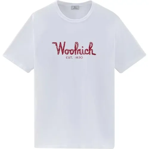 T-Shirts , Herren, Größe: S - Woolrich - Modalova