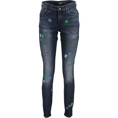 Blaue Baumwolljeans & Hose , Damen, Größe: XL - Desigual - Modalova