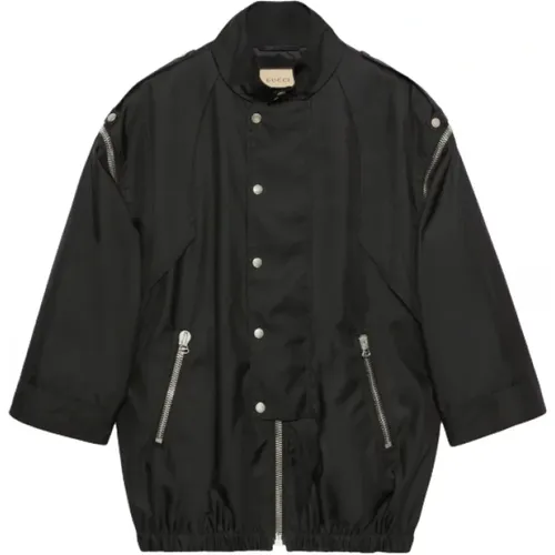 Logo-print convertible jacket , male, Sizes: XL, L - Gucci - Modalova