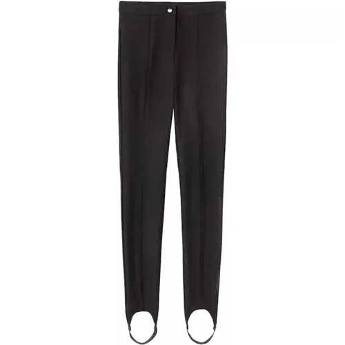 Schwarze Slim-Fit Hose mit Retro-inspiriertem Saum - pinko - Modalova