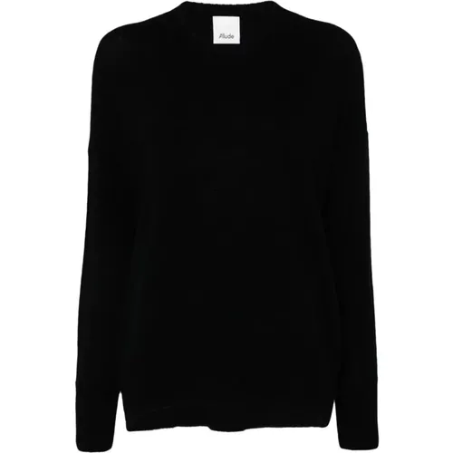 Schwarze Pullover Kollektion , Damen, Größe: XS - allude - Modalova