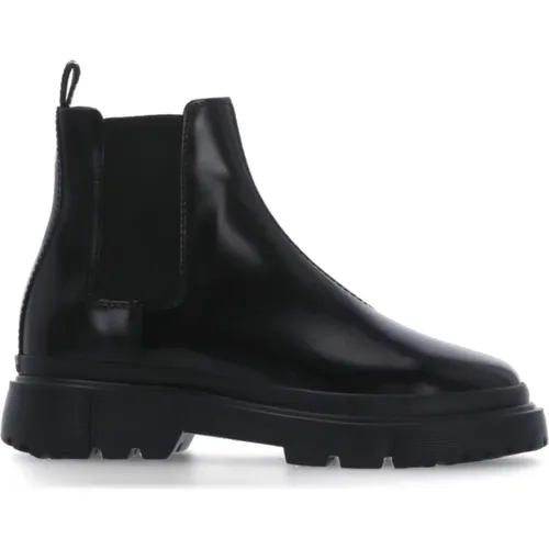 Leather Chelsea Boots for Men , male, Sizes: 6 1/2 UK, 7 1/2 UK, 10 UK - Hogan - Modalova