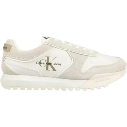 Men`s Irregular Lines Runner Sneakers , male, Sizes: 7 UK, 10 UK - Calvin Klein - Modalova