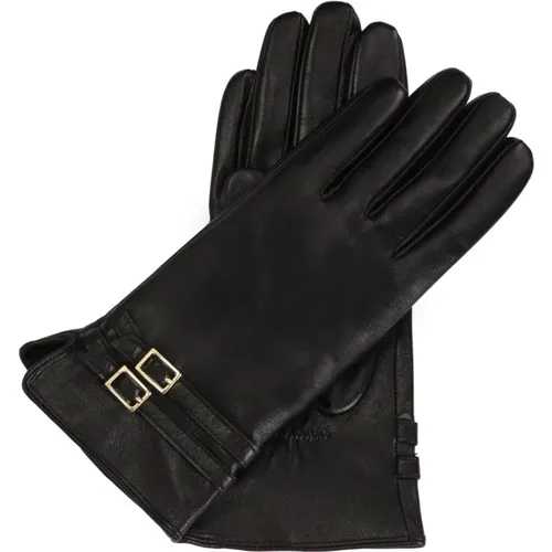 Elegante schwarze Handschuhe mit zwei Streifen , Damen, Größe: L - Kazar - Modalova