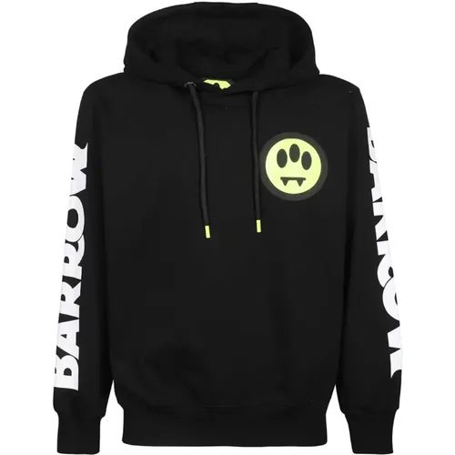 Baumwoll-Hoodie mit gerippten Bündchen , Herren, Größe: XL - BARROW - Modalova