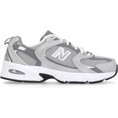 Grey Leather and Fabric Sneakers , male, Sizes: 9 UK, 6 UK, 10 1/2 UK, 7 1/2 UK, 8 UK, 8 1/2 UK, 6 1/2 UK, 11 UK, 10 UK - New Balance - Modalova