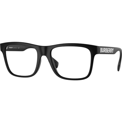 Mattes Schwarzes Brillengestell , unisex, Größe: 55 MM - Burberry - Modalova